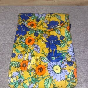 Floral Yellow and Blue Padded Baggu Sleeve